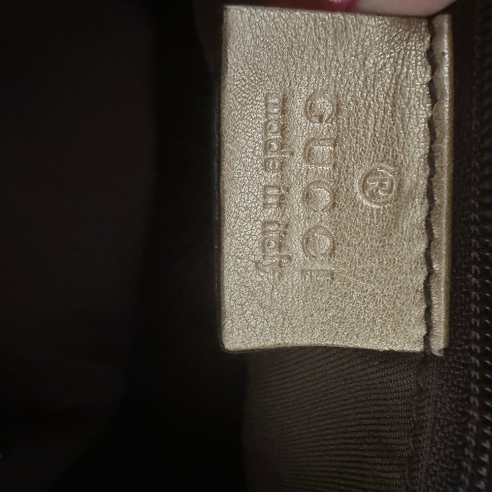 💎AUTHENTIC Gucci GG Crystal Coated Canvas Abbey D-Ring hobo Shoulder Bag 💎 - Picture 7 of 16